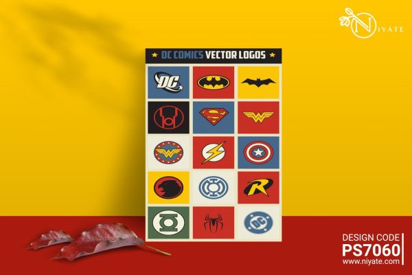 DC Hero Logos : Premium Poster