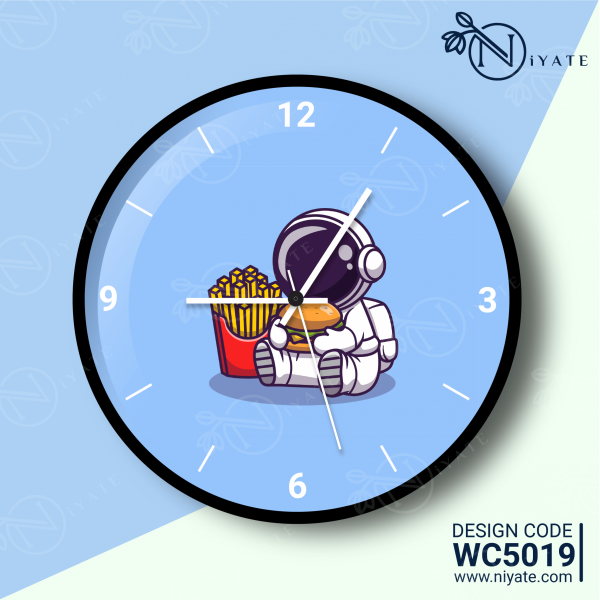 Hungry Space Man : Premium Wall Clock