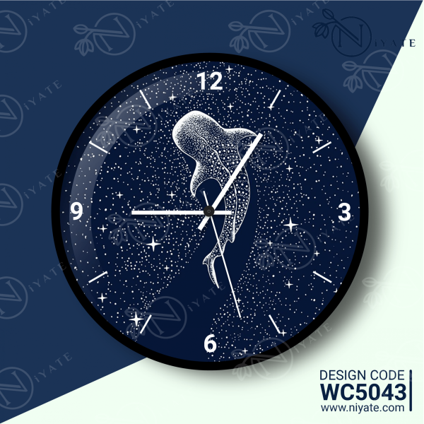 Sparkling Whale : Premium Wall Clock