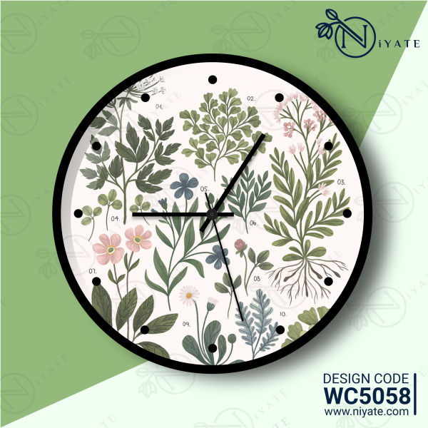 Floral Flower : Premium Wall Clock