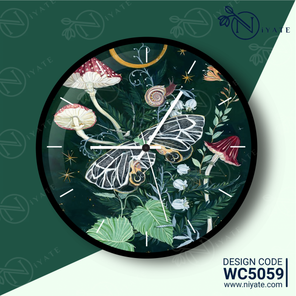 Floral Flower : Premium Wall Clock