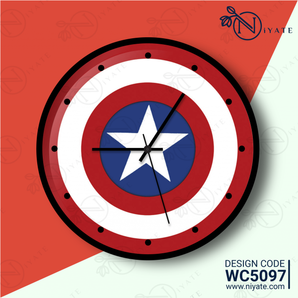 Captain America : Premium Wall Clock