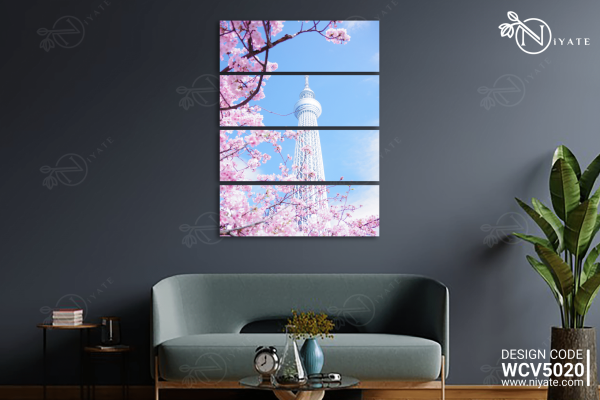 Pinkish Tower : Premium Canvas