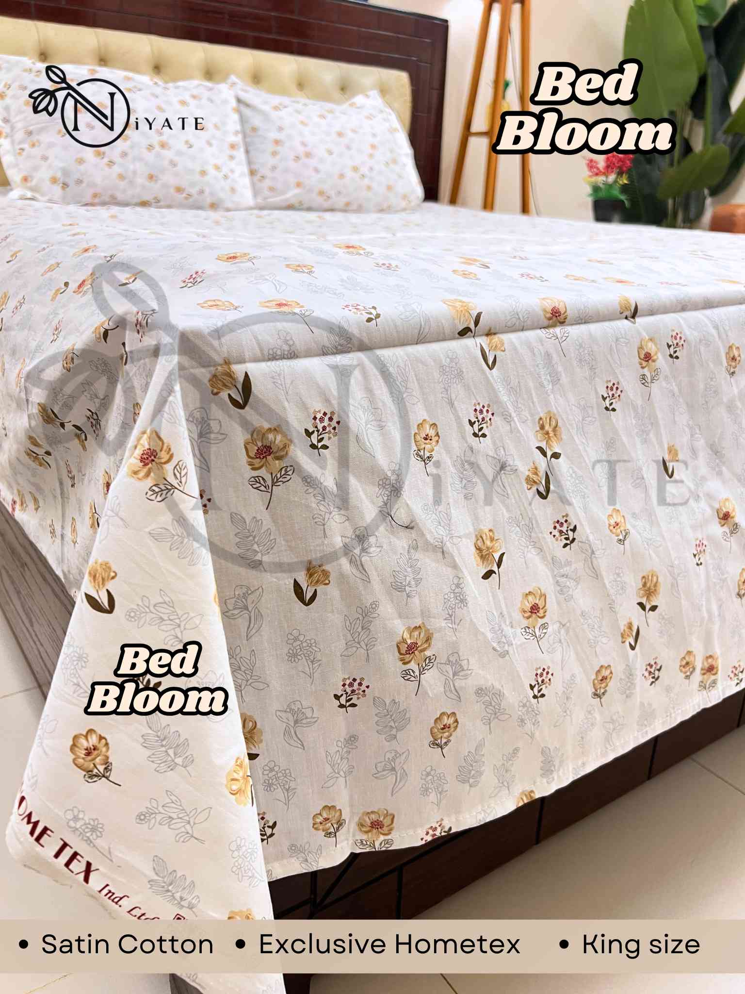 Bed Bloom | Satin Cotton | Exclusive HomeTex - Image 3