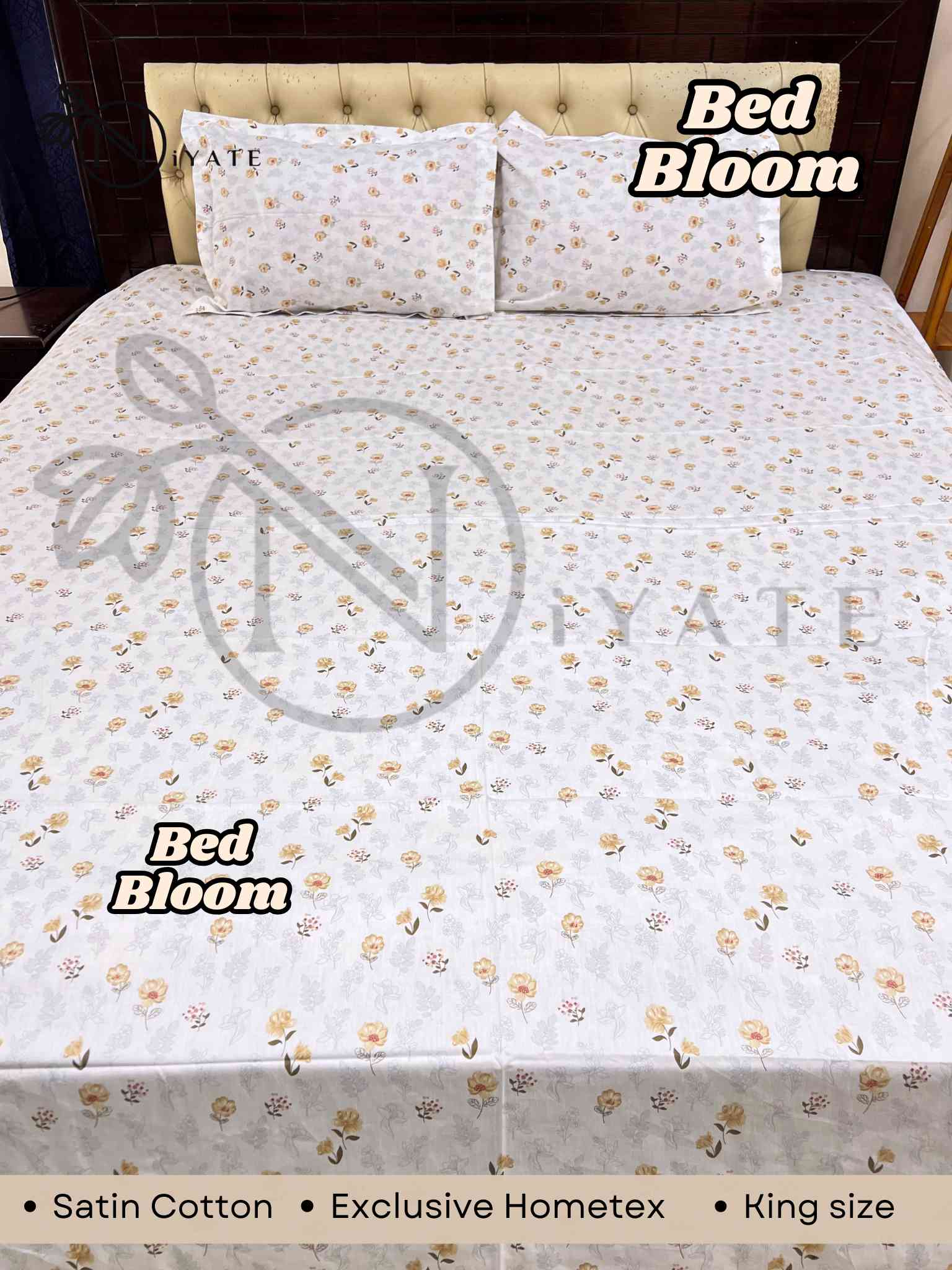 Bed Bloom | Satin Cotton | Exclusive HomeTex - Image 2