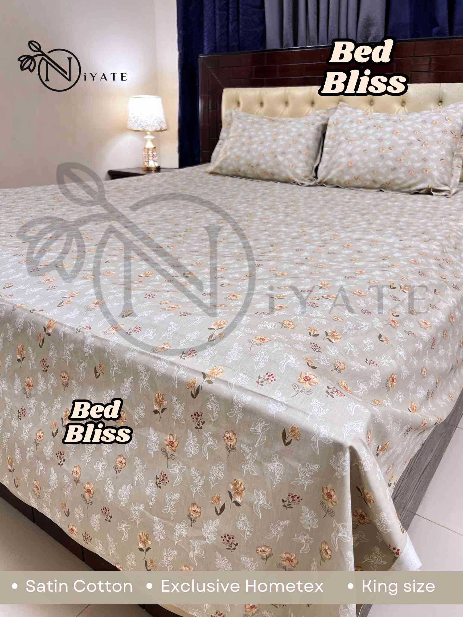 Bed Bliss | Satin Cotton | Exclusive HomeTex - Image 2