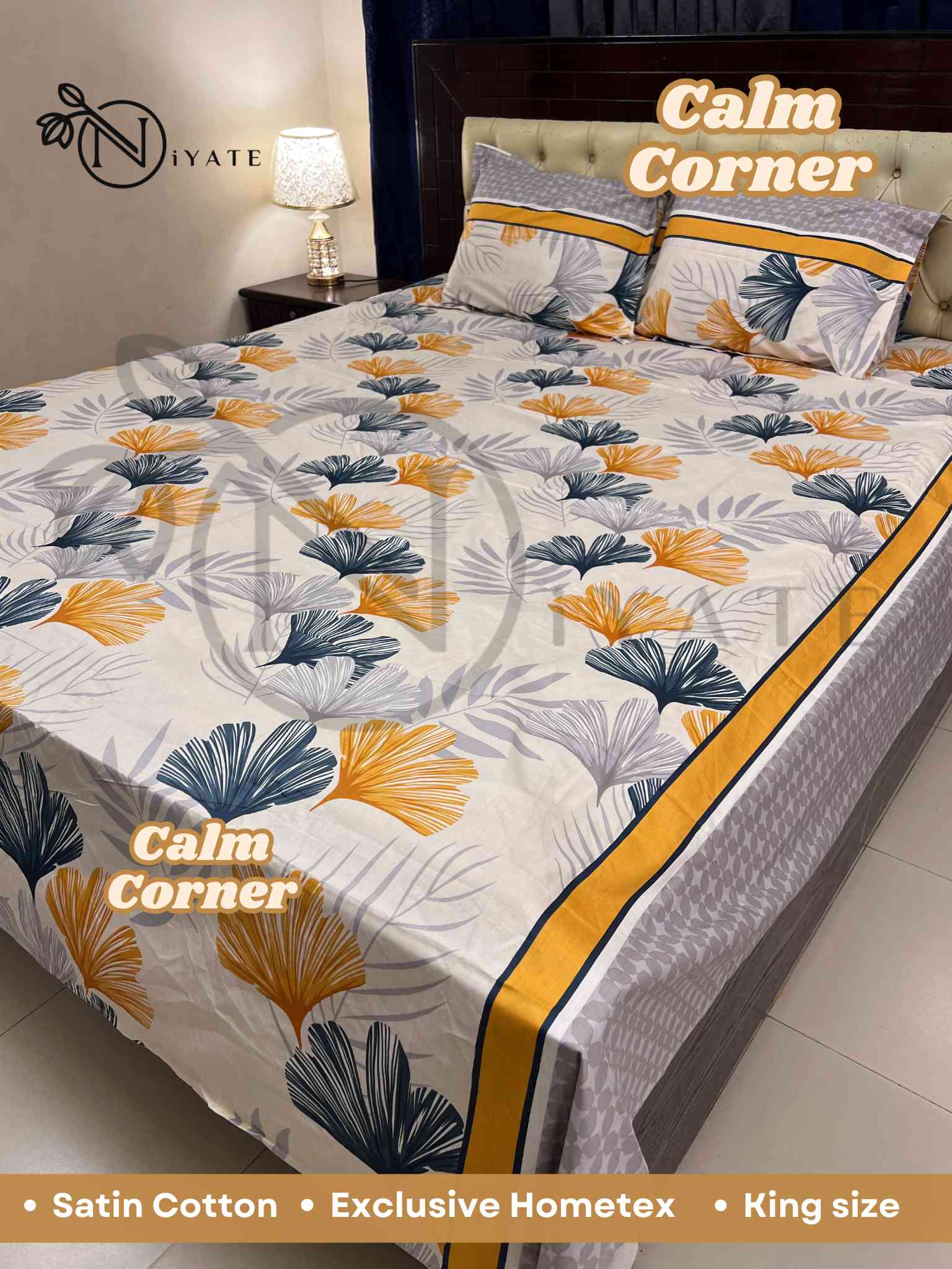 Calm Corner | Satin Cotton | Exclusive HomeTex - Image 2