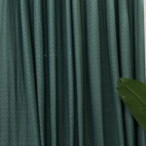 CT5040 | Net Curtain | Zigzag Teal Green