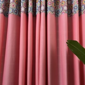 CT5042 | Patchwork Dusty Pink Curtain