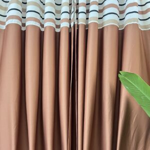 CT5046 | Patchwork Rose Gold Brown Curtain