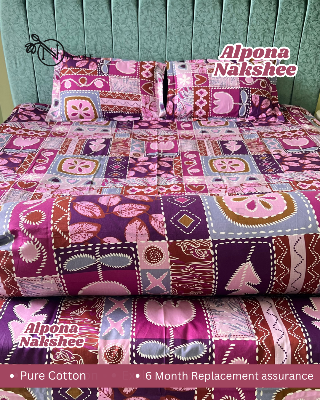 Alpona Nakshee | Pure Cotton | Premium Fabric