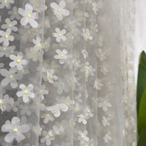 CT5003 | Net Curtain | White Daisy