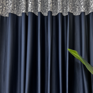 CT5059 | Patchwork Navy Blue Curtain