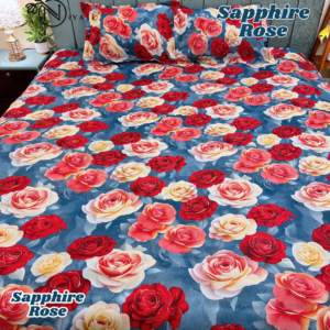 Sapphire Rose | Pure Cotton | Premium Fabric