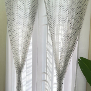 CT5067 | Japanese Stitch & Net Curtain | Dove White