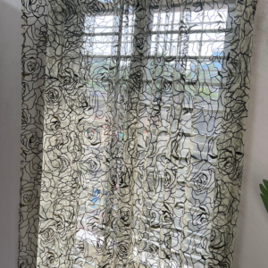 CT5066 | Net Curtain | Black Rose