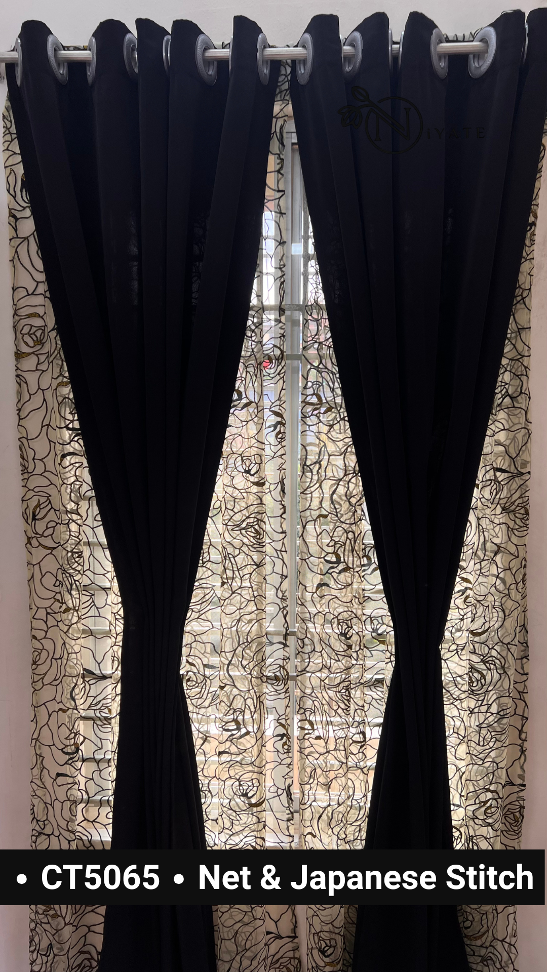 CT5065 | Japanese Stitch & Net Curtain | Iconic Diva - Image 2