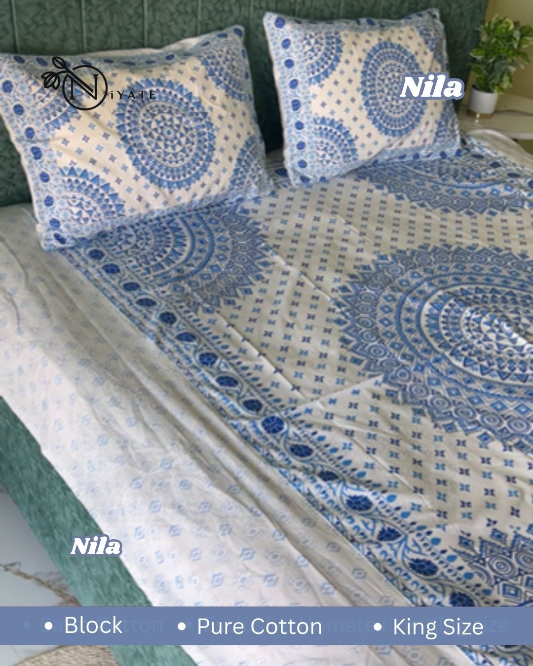 Nila | Hand Block | Pure Cotton